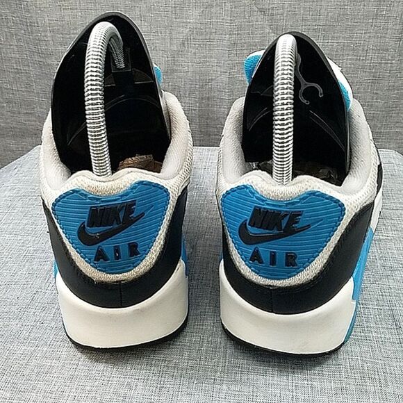 Nike Air Max 90 Retro Laser Blue 2020 CJ6779-100 Men's SZ 9.5 Blue / White / Blk - Picture 9 of 12